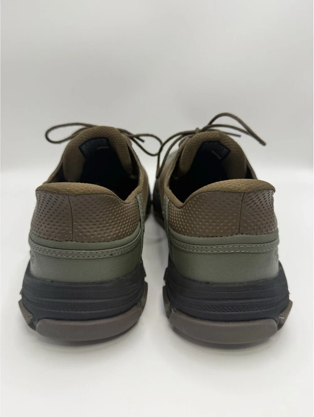 Skechers John Deere Waterproof Duck Shoes Men Sz 9.5 Olive Brown Slip Ins